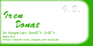 iren donat business card